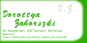 dorottya zahorszki business card